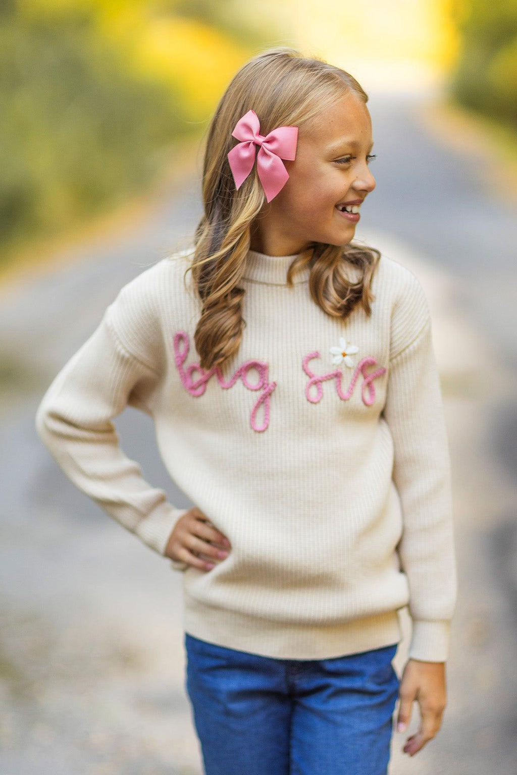 "Big Sis, Lil Sis, Big Bro, Lil Bro" Knit Sweater