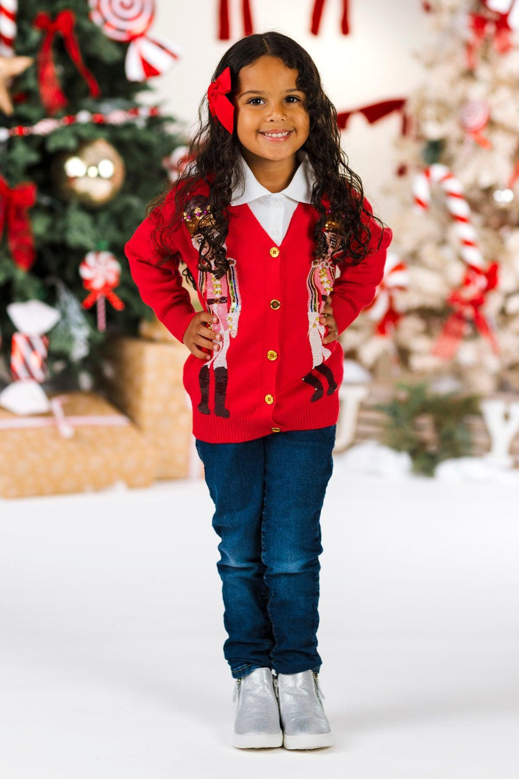 Red Sequin Nutcracker Sweater