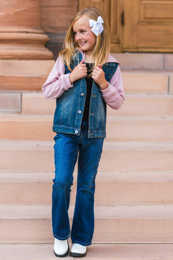 Pink Denim Hoodie Jacket | Sparkle in Pink