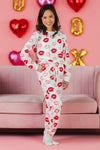 Mom & Me - White Lipstick Kiss Pajamas