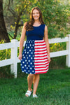Mom & Me - American Flag Dress | Sparkle in Pink