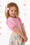 Pastel Floral Checkered Skirt Set | Sparkle in Pink