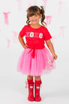 "XOXO" Glitter Tutu Skirt Set