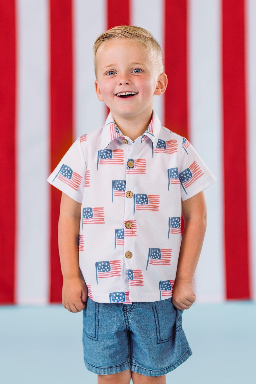 White American Flag Family Set | Sparkle in Pink