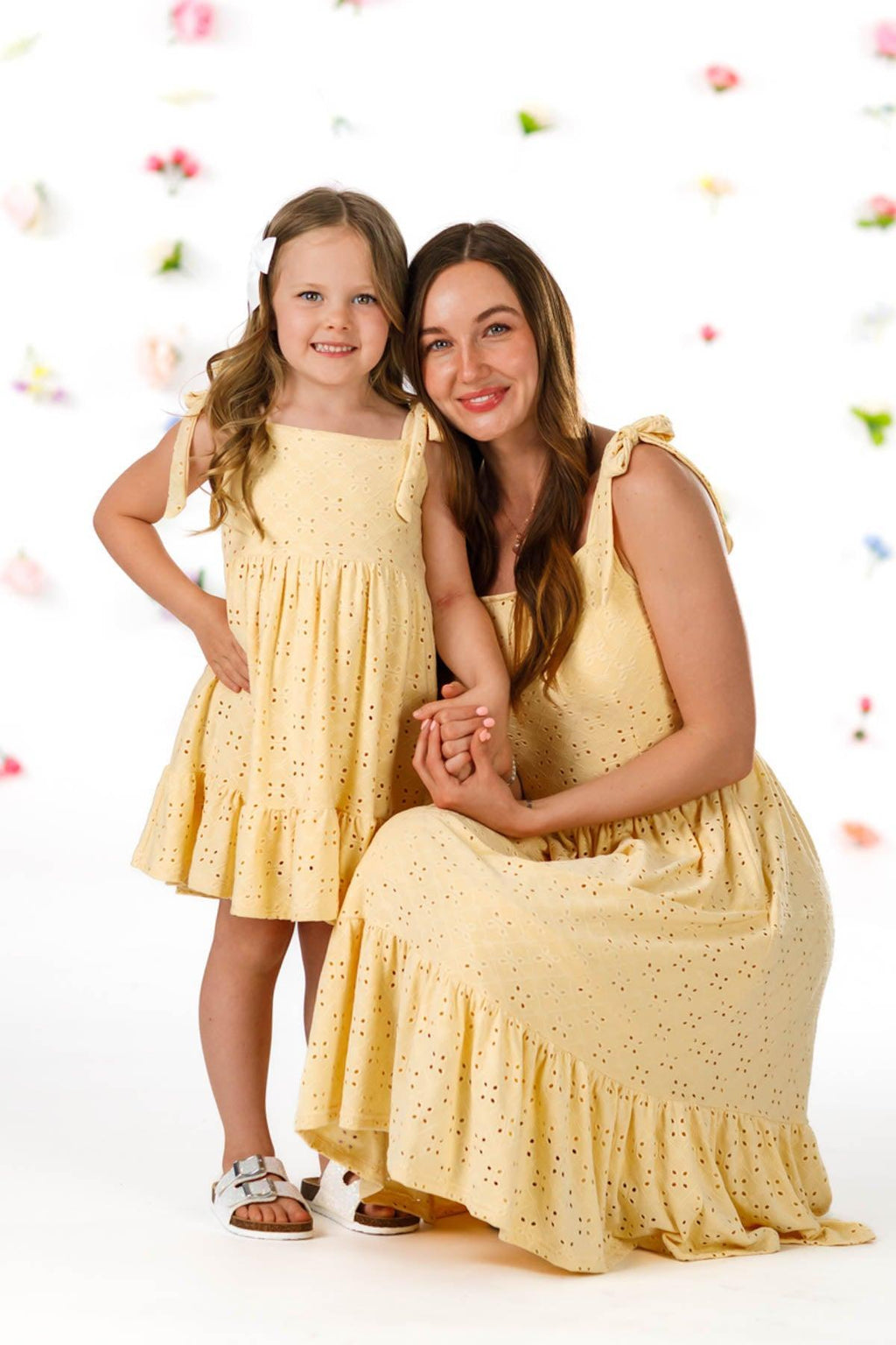 Mom & Me - Yellow Eyelet Tank Dress | Sparkle in Pink