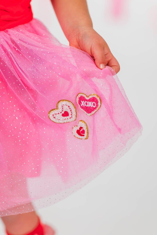 "XOXO" Glitter Tutu Skirt Set