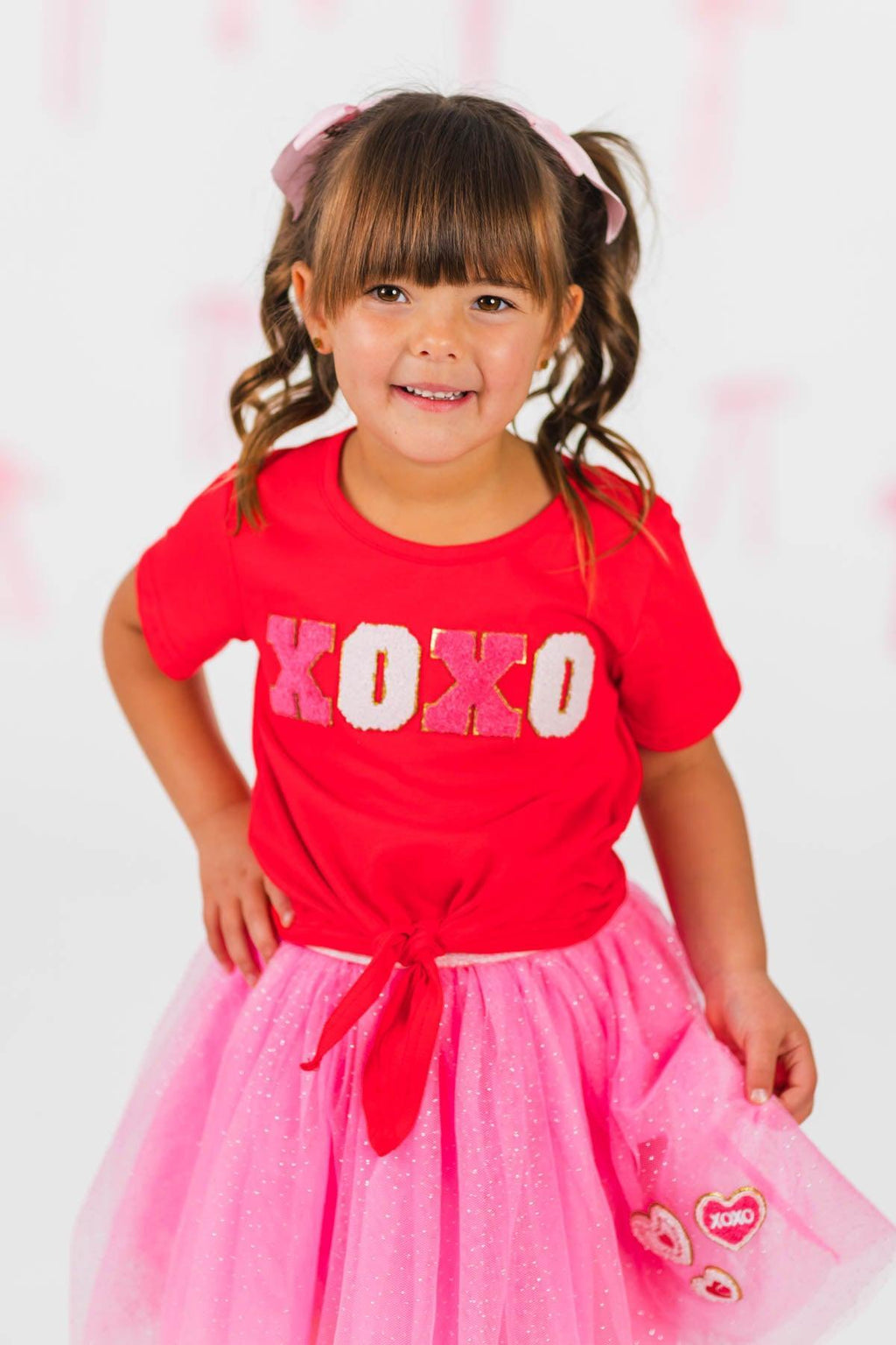 "XOXO" Glitter Tutu Skirt Set