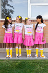 "Little Miss Pre-K - 5th Grade" Pink Skirt Set | Sparkle in Pink