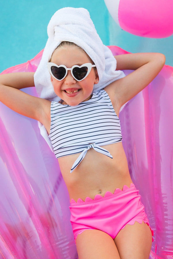 Mom & Me - Hot Pink Stripe Bikini