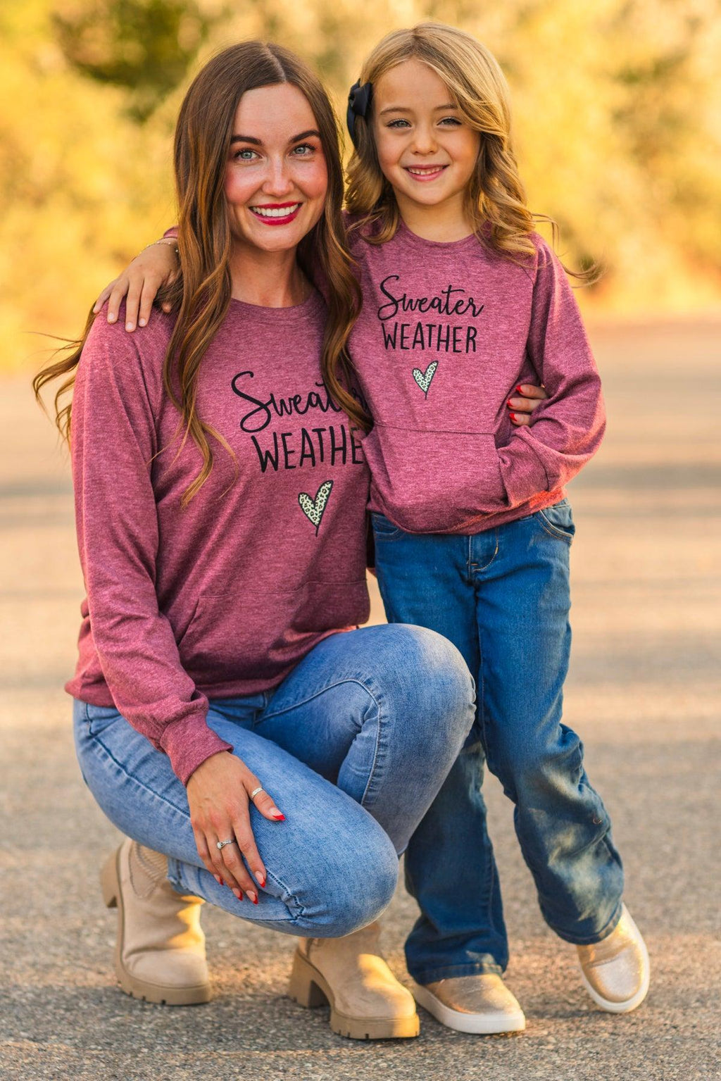 Mom & Me - "Sweater Weather" Pullover | Sparkle in Pink
