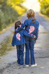 "Best Friends" Denim Jacket | Sparkle in Pink