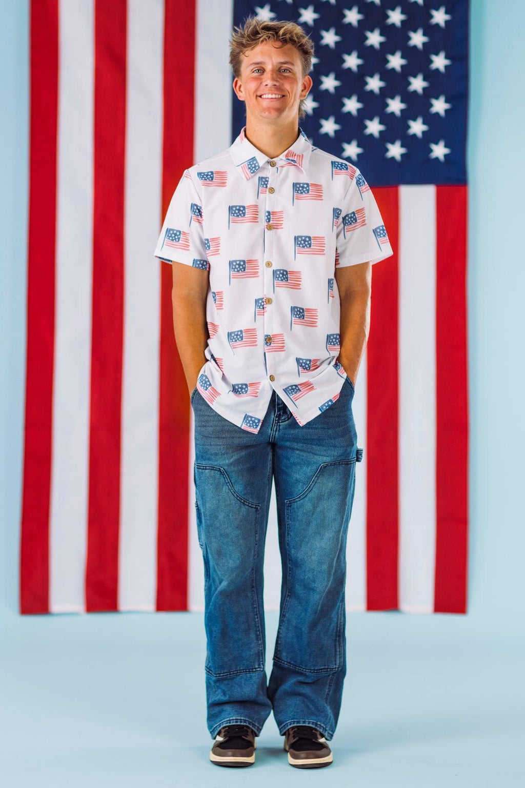 White American Flag Family Set | Sparkle in Pink