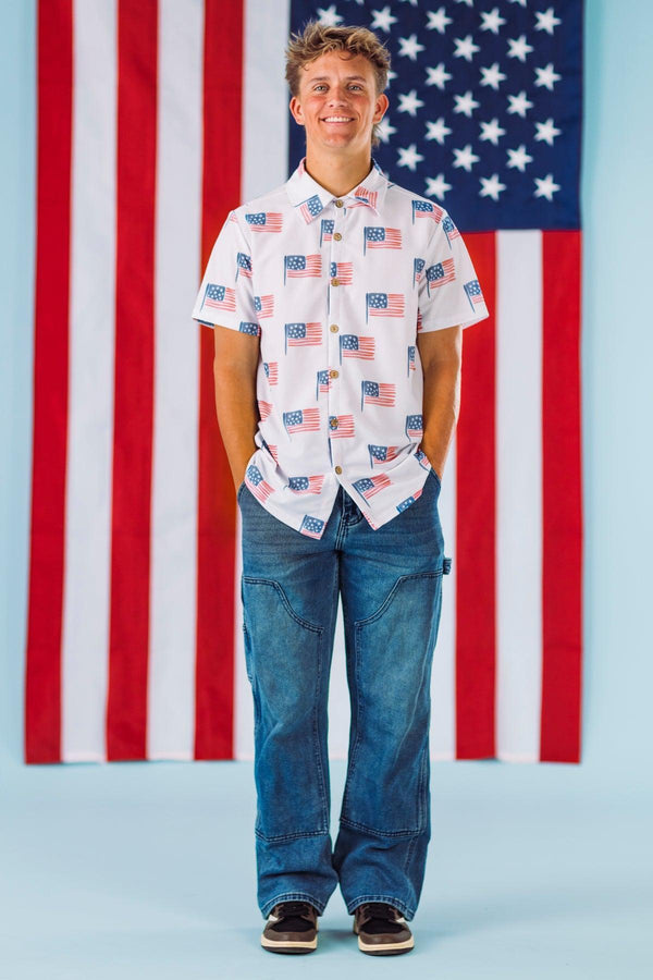 White American Flag Family Set | Sparkle in Pink