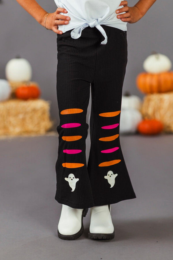 "Sweet and Spooky" Ribbed Bell Bottom Set | Sparkle in Pink