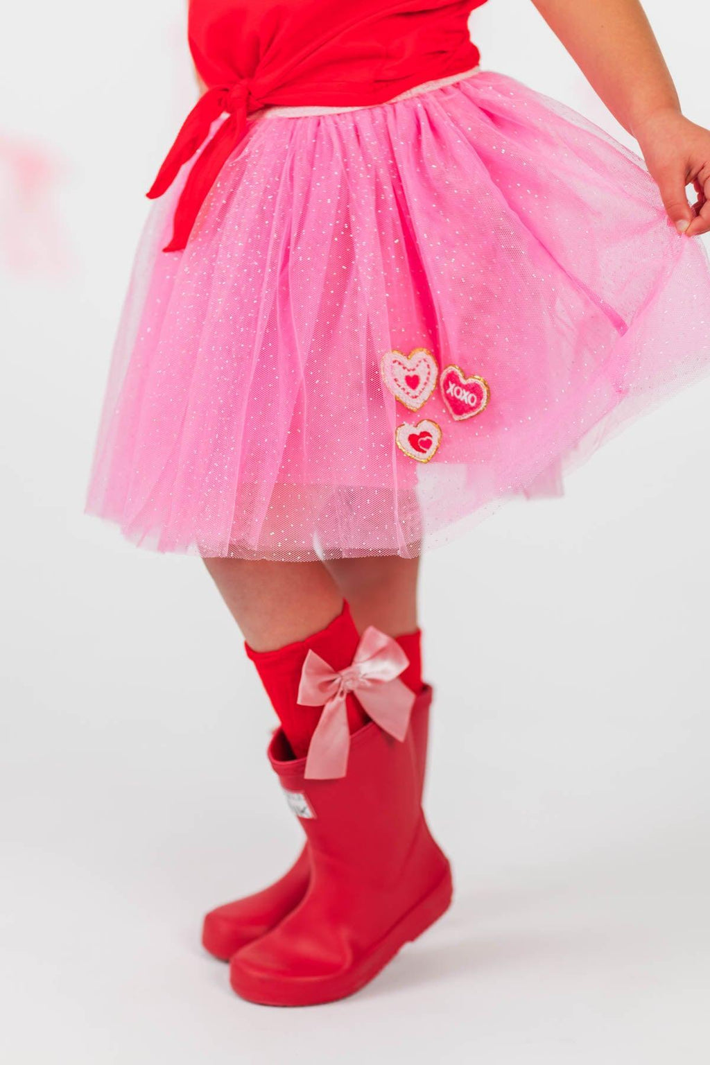 "XOXO" Glitter Tutu Skirt Set