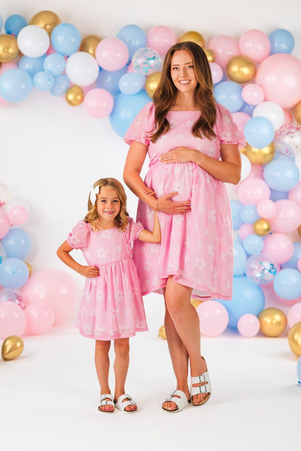 Mom & Me - Flower Print Dress | Sparkle in Pink