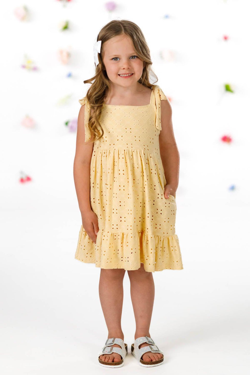 Mom & Me - Yellow Eyelet Tank Dress | Sparkle in Pink