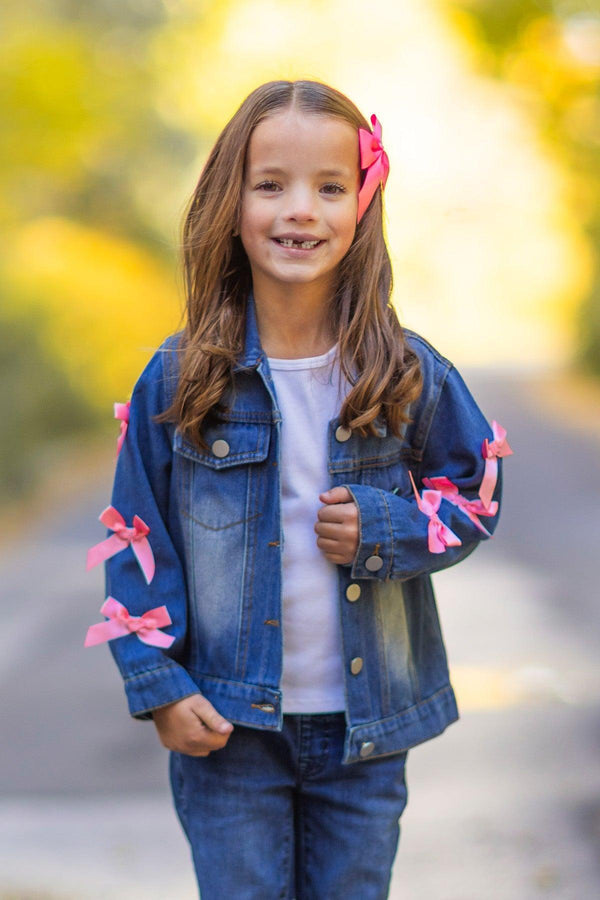 "Best Friends" Denim Jacket | Sparkle in Pink
