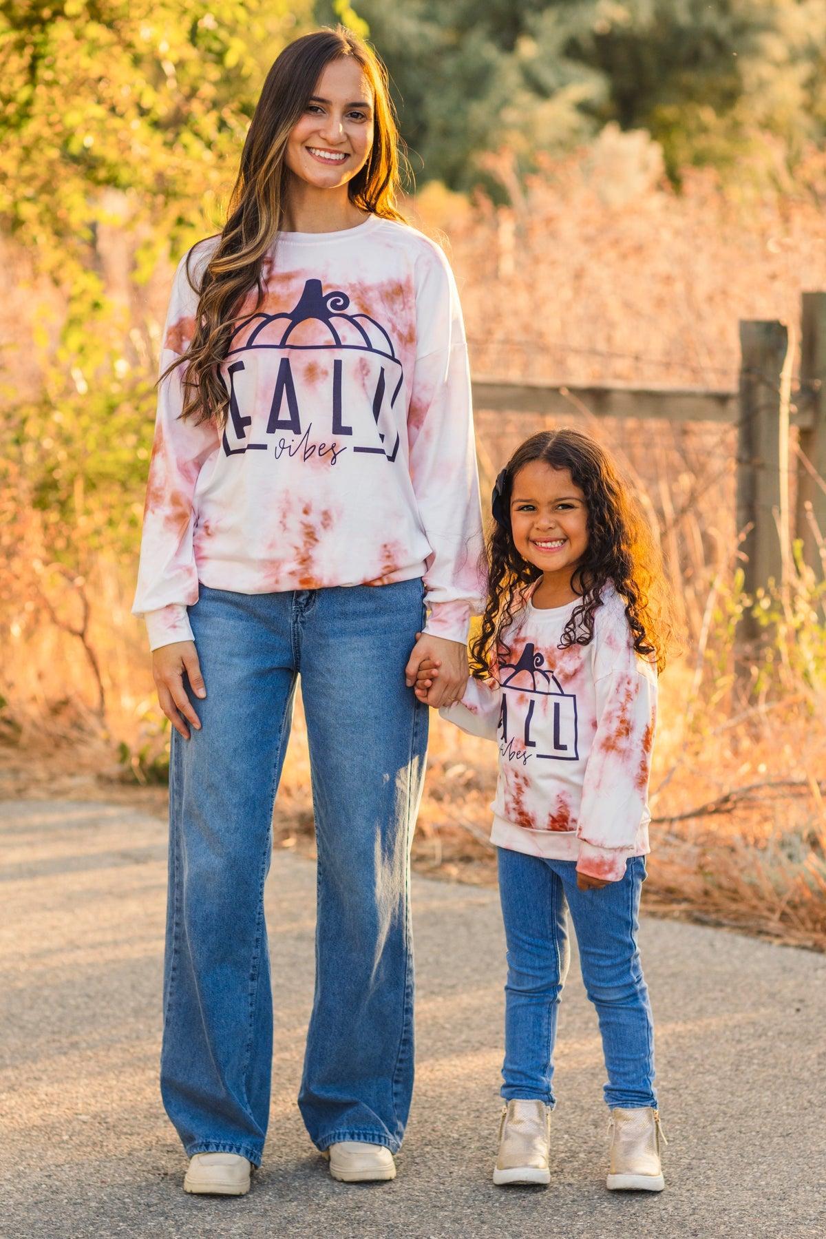 Mom & Me - "Fall Vibes" Tie Dye Top
