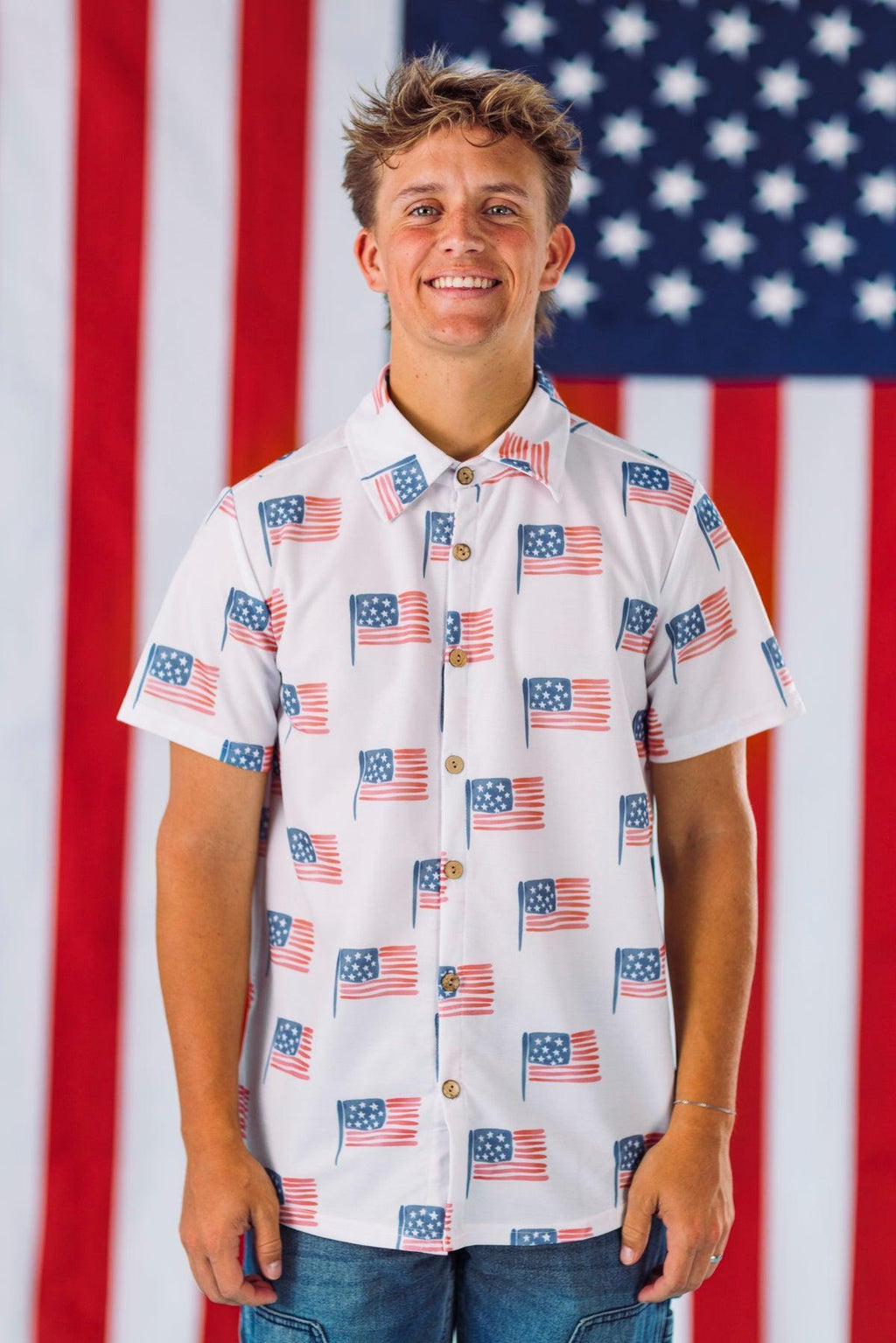 White American Flag Family Set | Sparkle in Pink