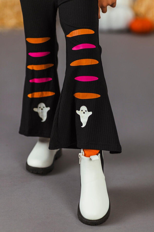 "Sweet and Spooky" Ribbed Bell Bottom Set | Sparkle in Pink
