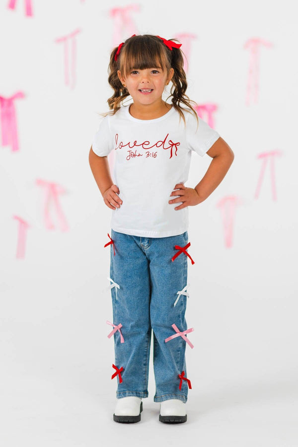 "Loved, John 3:16" Denim Pant Set