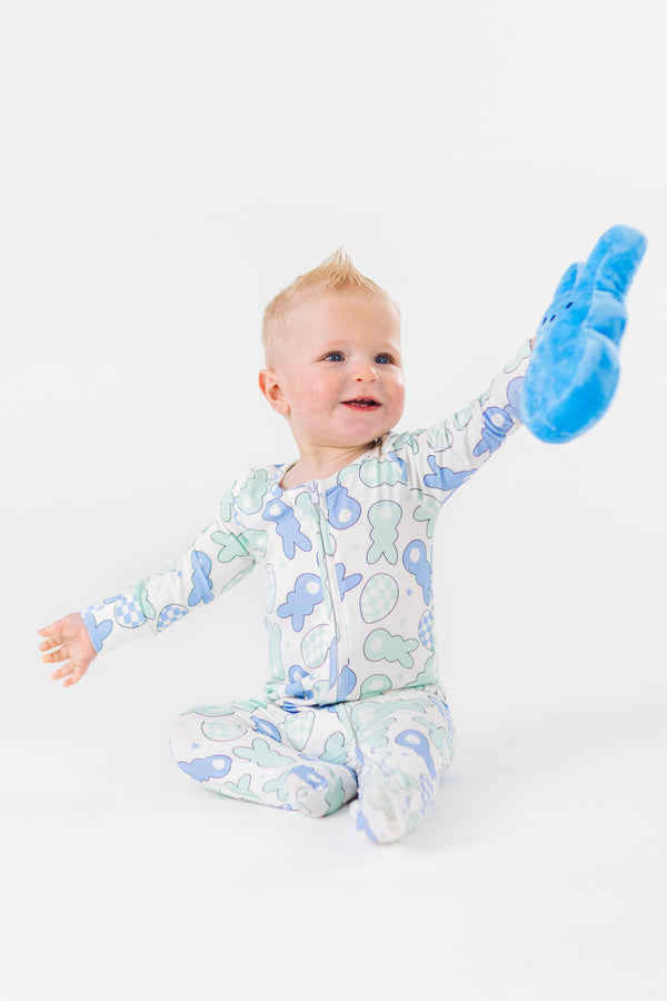 Bamboo Peep Onesie | Sparkle in Pink