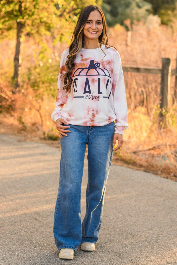 Mom & Me - "Fall Vibes" Tie Dye Top | Sparkle in Pink