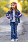"Best Friends" Denim Jacket | Sparkle in Pink