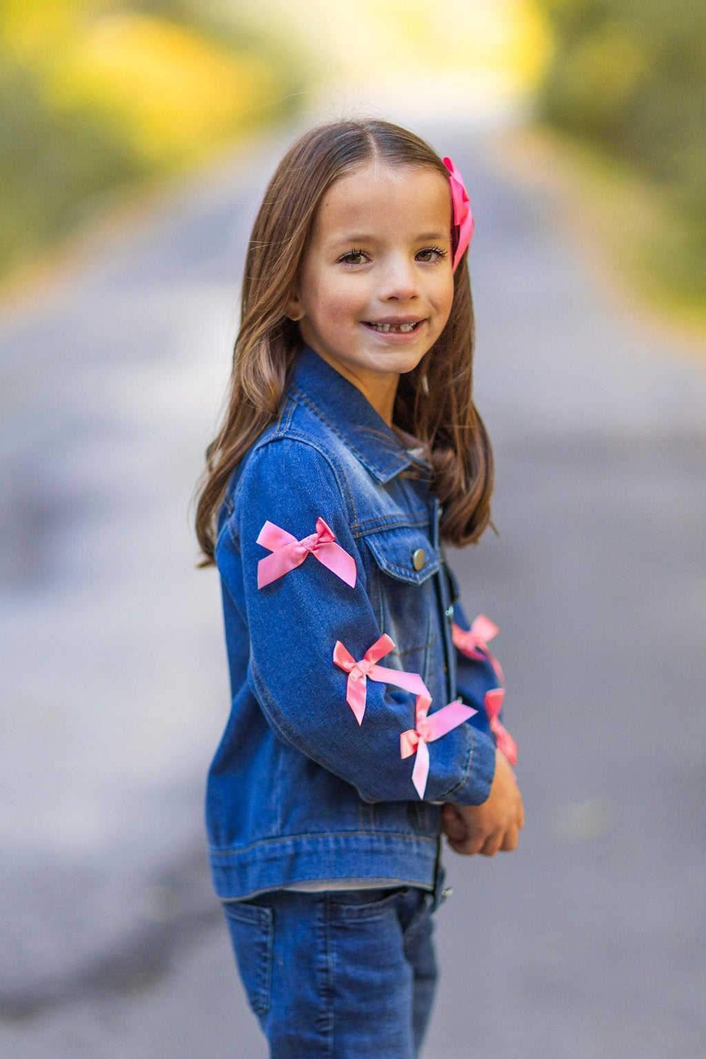 "Best Friends" Denim Jacket | Sparkle in Pink