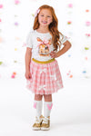 Bunny Bows Pink Glitter Skirt Set | Sparkle in Pink