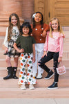 "Be Kind" Cream & Plaid Skirt Set | Sparkle in Pink
