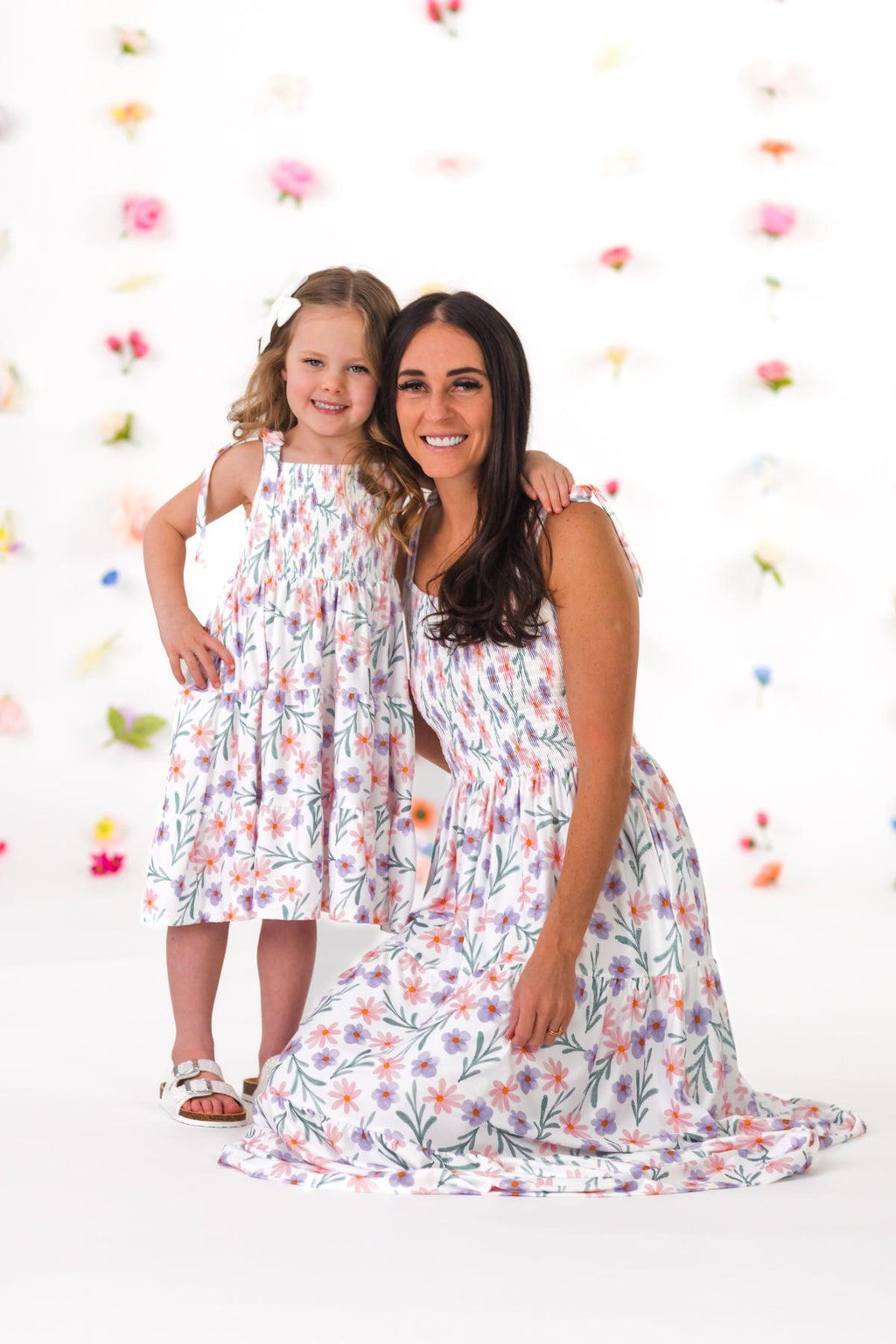 Mom & Me - Pink & Purple Floral Dress | Sparkle in Pink