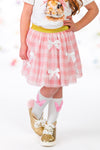 Bunny Bows Pink Glitter Skirt Set | Sparkle in Pink