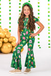 Green Lucky Charm Jumpsuit | Sparkle in Pink