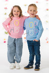 "Hop Hop" Pastel Knit Sweater - Boy or Girl | Sparkle in Pink