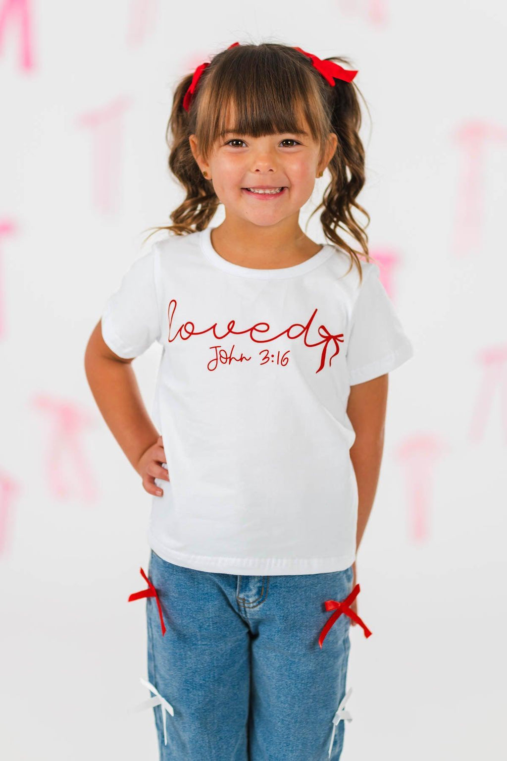 "Loved, John 3:16" Denim Pant Set