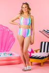 Mom & Me - Pastel Stripe Bikini | Sparkle in Pink