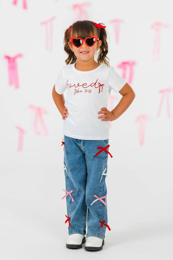 "Loved, John 3:16" Denim Pant Set