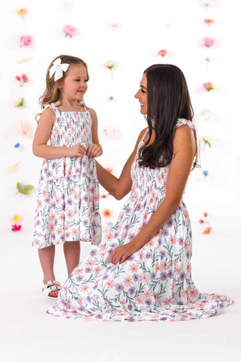 Mom & Me - Pink & Purple Floral Dress | Sparkle in Pink