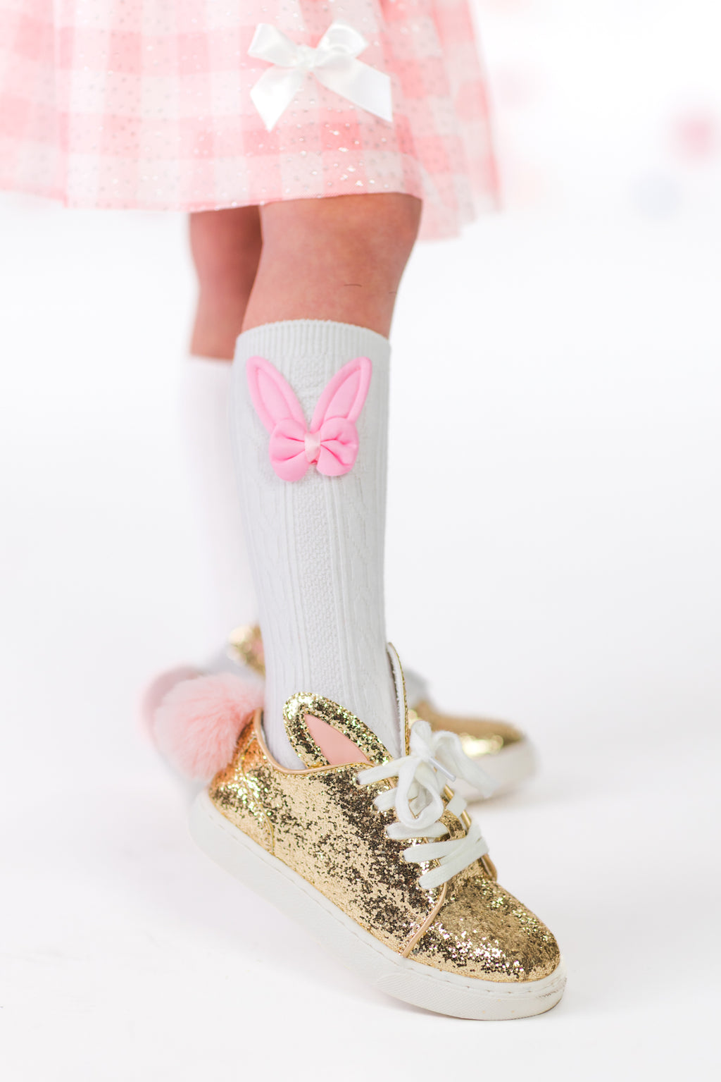 Bunny Bows Pink Glitter Skirt Set | Sparkle in Pink