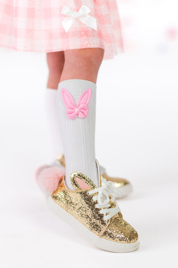 Bunny Bows Pink Glitter Skirt Set | Sparkle in Pink