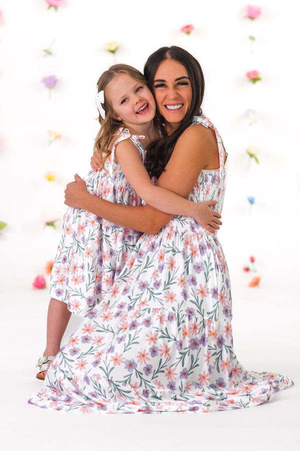 Mom & Me - Pink & Purple Floral Dress | Sparkle in Pink