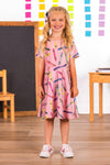 Mom & Me - Pink Glitter Crayon Dress | Sparkle in Pink