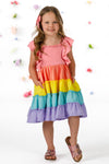 Mom & Me - Rainbow Pastel Ruffle Dress | Sparkle in Pink