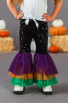 "Spooky" Velvet Sequin Bell Bottom Set | Sparkle in Pink