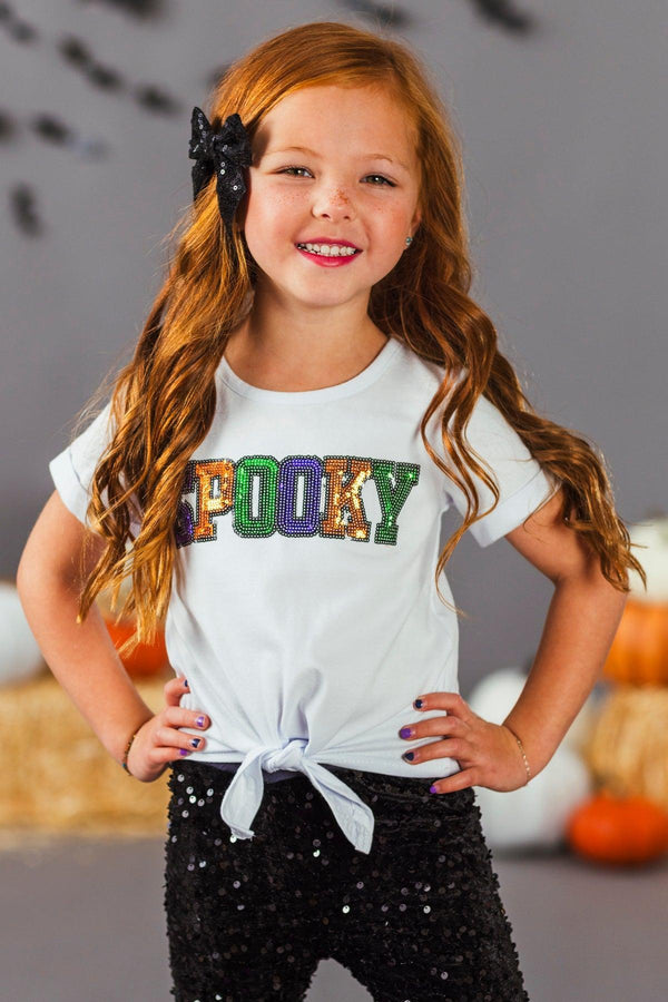 "Spooky" Velvet Sequin Bell Bottom Set | Sparkle in Pink