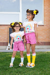 "Preschool - Fifth Grade" Rainbow Short Set | Sparkle in Pink