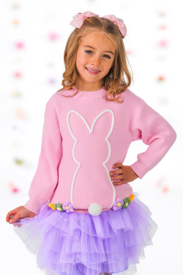 Knit Bunny Sweater Tutu Skirt Set | Sparkle in Pink