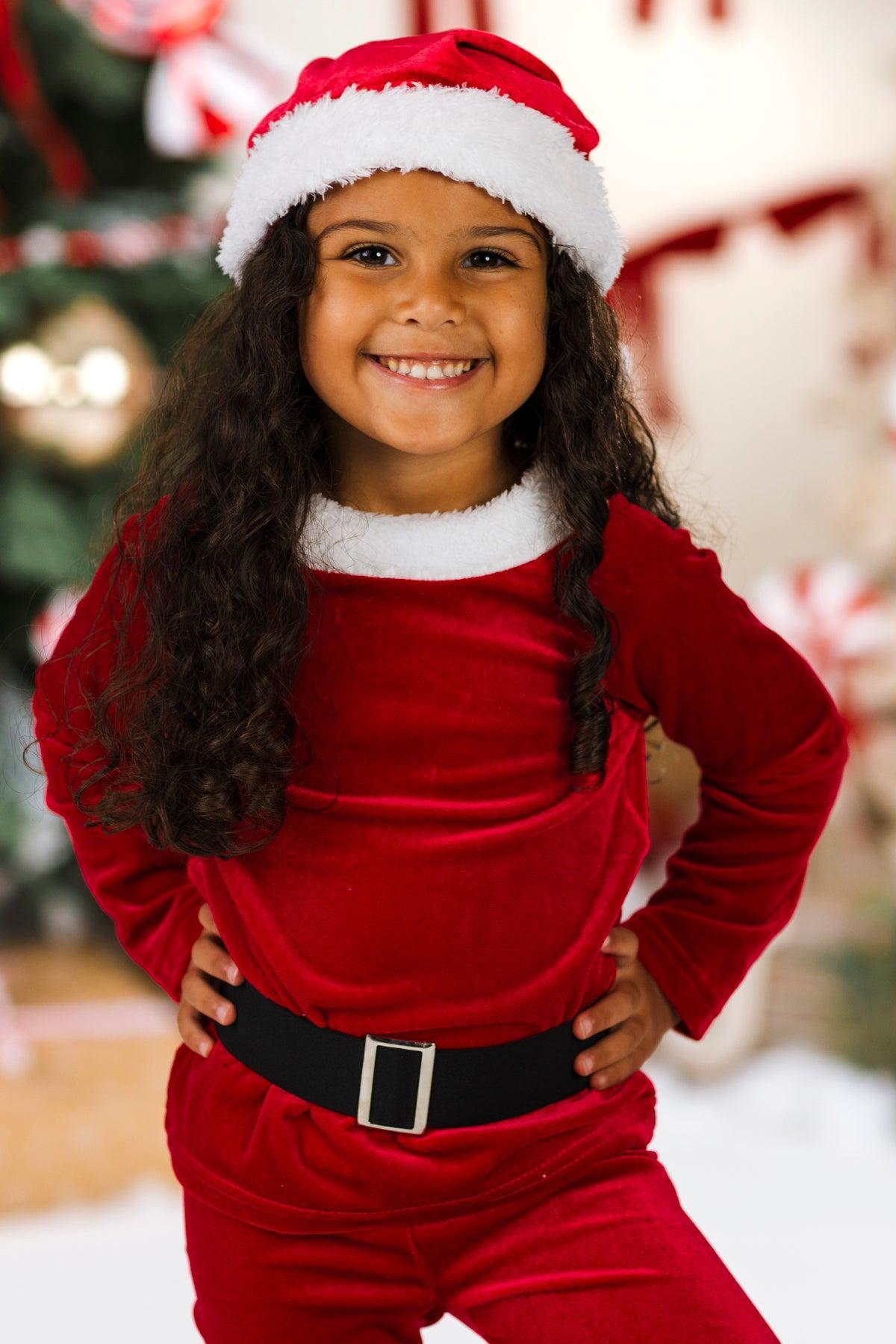 Santa Claus Bell Bottom 4 Piece Set | Sparkle in Pink